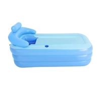 Bañera Hinchable Bañera de hidromasaje plegable portátil for exteriores, con cojín asiento, piscina inflable
