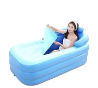 Bañera Hinchable Bañera inflable plegable portátil for adultos, 63 x 33 25 pulgadas, bañera de inmersión for