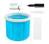Bañera hinchable para ducha | Con bomba de aire y cesta portátil - Bañera de spa para ducha de pie de interior, para niños, adultos, niñas, adolescentes, gimnasio, casa, interior, exterior, baño, spa