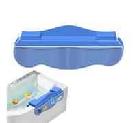 Bañera impermeable con 4 bolsillos de malla | Soporte para juguetes de baño para niños, protección contra salpicaduras, juguete de baño, accesorios de baño