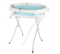 Bañera infantil con soporte 82 cm, bañera plegable para bebé, tumbona de baño para bebe, baño seguro y cómodo para recién nacido, bañera plegable con soporte antideslizante