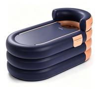 Bañera inflable para adultos, bañera plegable con bomba de pie | Bañera de spa portátil para el hogar, camping y jardín, 160 x 84 x 65 cm, plegable