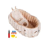 Bañera inflable para bebé, bañera inflable para ducha con bomba de aire y juguete de baño, lavabo plegable imprescindible para el hogar, hotel, viaje al aire libre, baño, vacaciones