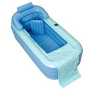 Bañera inflable para ducha | Bañera de hidromasaje portátil de PVC con alfombrilla para asiento | Spa baño para adultos, hombres mujeres y niños | Ideal para marido, esposa, hijo e hija