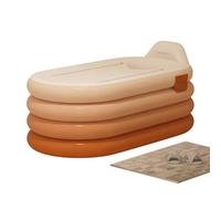 Bañera inflable para ducha, cubo de lavado corporal con bomba de pie, bañera inflable para adultos, para spa, relajante, recuperación, hogar, hotel, apartamento, atletas, hombres