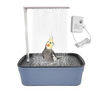 Bañera interior para pájaros - Piscina de agua fácil de limpiar y fluir, USB silenciosa bañera automática para fuentes, accesorios de jaula, fuerte PP - Piscina para zapatos de construcción |