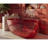 Bañera isla translúcida - 292L - 160 x 72 x 56 cm - Roja - Resina - SPAVO