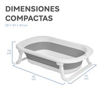 Bañera MS Innovaciones Flex Gris + Cojín Estrellas