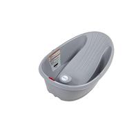 Bañera Onda Baby - Base antideslizante, con termómetro digital incorporado - Soporte trasero en ángulo para mayor comodidad - Se adapta al inerior de la bañera o la ducha - Gris