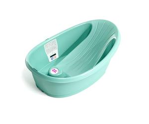 Bañera Onda Baby - Base antideslizante, con termómetro digital incorporado - Soporte trasero en ángulo para mayor comodidad - Se adapta al inerior de la bañera o la ducha - Turquesa