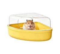 Bañera para hámsters - de aseo para animales con visión clara, estación de baño de sin polvo, carcasa de valla para juegos duradera, para in po
