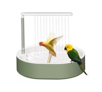Bañera para loros de polipropileno, baño de ducha para pájaros, sistema de filtración eficiente, diseño antideslizante, bañera de ciclo de agua para mascotas, fuente de ducha de pájaros para pájaros