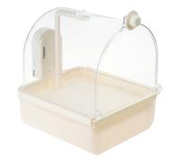 Bañera para pájaros, divertida fuente automática para loros y pequeñas mascotas, caja de ducha para periquitos, cacatúas, jaula, accesorio de baño automático para pájaros