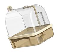 Bañera para pájaros, divertida fuente automática para loros y pequeñas mascotas, caja de ducha para periquitos, cacatúas, jaula, accesorio de baño automático para pájaros