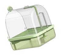 Bañera para pájaros, divertida fuente automática para loros y pequeñas mascotas, para periquitos, cacatúas, fuente de agua automática de ABS grueso