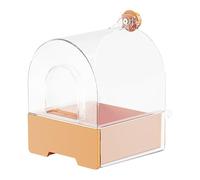 Bañera para pájaros para Jaula, de Ducha a Prueba de Fugas, Estructura Estable y Segura y Poco Profunda, Accesorio Adaptable para Mascotas, hogar, jardín, terraza al Aire Libre