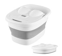 Bañera para pies - Cubo portátil para masaje de pies con tapa | Lavabo plegable para uso doméstico, cuencos y bandejas para inmersión de pies con soporte para teléfono adecuado para