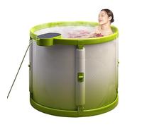 Bañera Plegable Adulto para Ducha Bañera Adulto Portatil Bañera Exterior Bañeras Exentas Bañera Independiente Bañera Adulto con Calentador (70 * 66cm/80 * 70cm)(80 * 80 * 70cm)