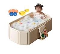 Bañera plegable Bañera portátil para niños grandes Bañera plegable Babypte Bañera Bañera Portátil Incluye 5 Bolas, 2 Patos, Juguete de Agua para Niños 0-8 Años Niñas