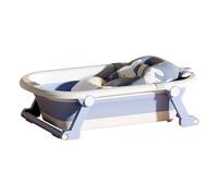 Bañera plegable bebé, bañera bebé con cojín de soporte, autónomo baby bath tub,bebe confort,Equipado con termómetro, regalo ideal para recién nacido para viajes diseño exterior (gris)