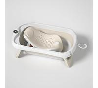Bañera Plegable Bebé Con Asiento De Baño Antideslizante - bañera Bebe Plegable Con Termómetro - Asiento Bañera Bebe - Silla - Desde El Nacimiento Hasta Los 3 Años - Regalos De Nacimiento (BEIGE)