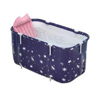 Bañera plegable, cubo de baño portátil, bañera de ducha rectangular, 47.24 x 21.65 x 19.69 pulgadas, cuenta con diseño de ahorro de espacio y construcción resistente, para el hogar, baño, playa, niños