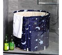 Bañera plegable de pie libre Camping adulto portátil no inflable PVC Family Spa para baño (A)