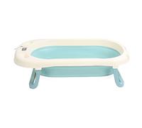 Bañera Plegable para bebé, Bañera Plegable para bebé con Sensor de Temperatura para Evitar Resbalones para Uso Doméstico (Verde)