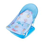 Bañera plegable para bebé con 3 posiciones reclinables ajustables, soporte de baño para uso en el fregadero o bañera, para bebés recién nacidos de 0 a 12 meses (azul, 60 x 33 x 35 cm)