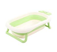 Bañera Plegable para bebé, Orificio de Drenaje Seguro Bañera Plegable para bebé que Cuelga para Viajar (Verde)