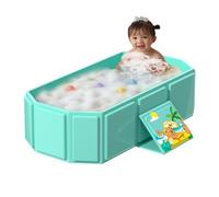 Bañera plegable para niños pequeños | Bañera plegable para niños de 0 a 8 años de edad, lavabo de ducha antideslizante para baño, guardería, viajes, guardería, hotel, limpieza corporal