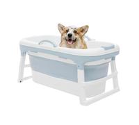 Bañera plegable para perros con tapón de drenaje de agua, para lavar y cuidar perros de hasta 150 kg
