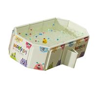 Bañera plegable para recién nacidos que ofrece un acolchado suave para protección de la piel, parte inferior antideslizante segura para ahorrar espacio en el baño