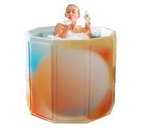 Bañera portátil para ducha sentado baño de baño para acampar | Plegable baño sentado cubo en casa nuestra bañera portátil. El diseño termostático reflexivo mantiene