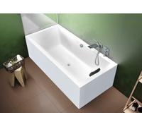 Bañera rectangular RIHO Lugo, versión izquierda, variante PlugPlay, 2 plazas, blanca, B134015005, Versión: 180x90x48cm, capacidad útil: 250 litros