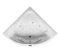 Bañera rinconera RIHO Neo, versión izquierda, con sistema Bliss, empotrada, 2 plazas, blanca, B077006005, Versión: 150x150x49cm, capacidad útil: 285 litros