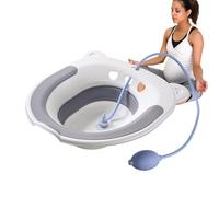 Bañera Sitz para cuidado posparto - kit de baño plegable Sitz para de hemorroides | Con Flusher, siéntese una cacerola para un calmante para las mujeres e