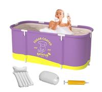 Bañera - Spa plegable no inflable, tina compacta de recuperación de hielo | Diseño de inmersión caliente y fría para el hogar, ducha, configuración al aire libre, relajación familiar, esquina