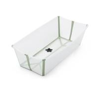 Bañera Stokke Flexi Bath Extra Grande, Verde Transparente - Bañera plegable para bebé - Ligera, duradera y fácil de guardar - Práctica para usar en casa o de viaje - De 0 a 6 años