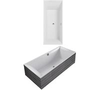 Bañera Villeroy & Boch Quaryl rectangular Squaro Duo Slim Line, UBQ170SQS2V-, 1694x744mm, incl. patas de bañera, UBQ170SQS2V-01