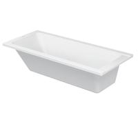 Bañeras Duravit D-Code, 1700x750mm, rectangular, versión empotrada, 120 litros, 1 fondo inclinado, blanco brillante, 700100000000000