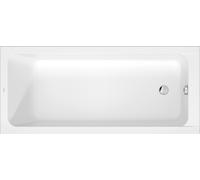 Bañeras Duravit D-Code, 1700x750mm, rectangular, versión empotrada, 253 litros, 1 respaldo inclinado, blanco alto brillo, 700671000000000