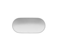 Bañeras Luv de Duravit, exenta, revestimiento acrílico sin juntas, 2 inclinaciones hacia atrás, con desagüe automático, 1600x750mm, blanco mate, 700461000000000
