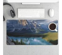 Banff - Alfombrilla de mouse grande, protector de escritorio del parque nacional, impermeable, para teclado y mouse, base de goma antideslizante, alfombrilla de escritorio, alfombrilla de mouse para