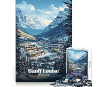 Banff Louise, CanadáRompecabezas de 1000 Piezas para adultosHabilidad analíticaPasatiempo tranquiloEnsamblaje precisoRegalo Festivo(50x75cm)