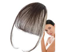 Bang Clip in Echthaar,Bang Clip in Haarverlängeren,Echthaar-Pony-Extensions | Naturfarbene Clip-on Pony-Haarverlängerungen, stilvolle Haar-Pony-Extensions mit