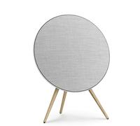 Bang & Olufsen Beosound A9 (5th Gen) - Iconic WiFi and Bluetooth Speaker for Home with Room-Filling Sound, Powerful Floorstanding Luxury Speaker and Oak Legs - Natural Aluminium