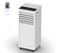 BANGBANGJI 9000 BTU Frío Eficiente, Aire Acondicionado Portátil con Deshumidificador & Ventilador, 2 Velocidades, Mando a Través de Muros, Timer 24H, Táctil & Ruedas Dormitorio, Cocina & Oficina
