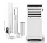 BANGBANGJI 9000 BTU Frío Rápido por Compresor, Aire Acondicionado Portátil, Deshumidificador & Ventilador, 2 Velocidades, Mando a Través de Muros, Timer 24H, Panel Táctil & Ruedas Dormitorio & Salón
