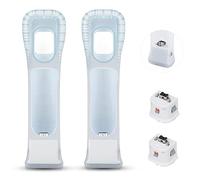 BANGBIRD Sensor Adaptador Motion Plus con Funda de Silicona para Mando a Distancia Nintendo Wii, Acelerador Adaptador MotionPlus - 2 Piezas Blanco